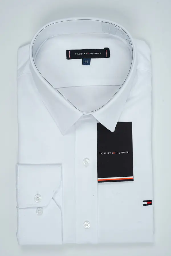 Pack de 4 Chemises Tommy Oxford coton piqué Ref-Pck07810( Bleu roi + Blanche + Gris clair + Noir )