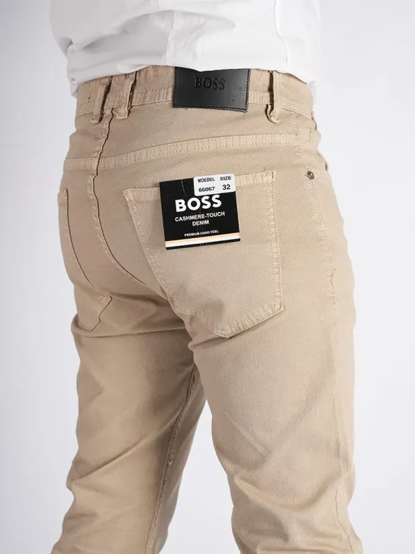 Pantalon en toile piqué léger 100% coton Coupe Normal Ref-HV5ZZ31P ( Biege )