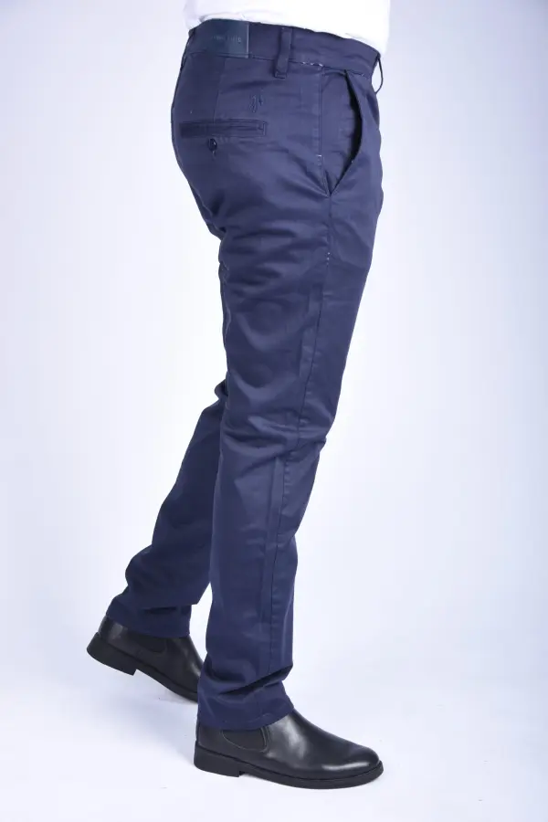 Pantalon en Toile Classique Us Polo Coupe Normale -Bleu marine ref-457