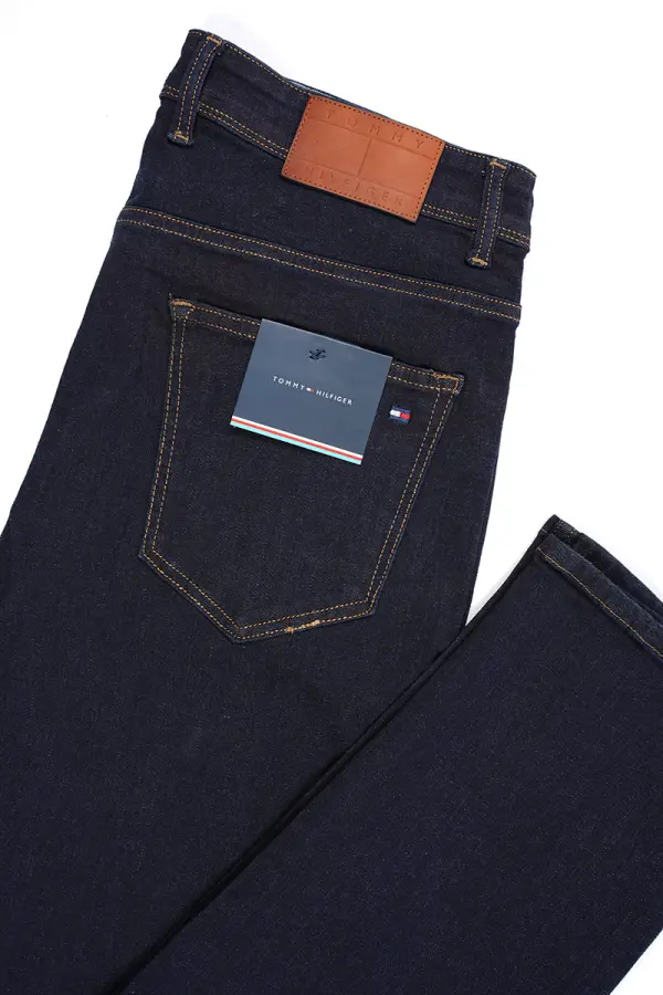Jean Tommy Bleu Petrole 100% Coton Coupe Normal Ref-THB03F61
