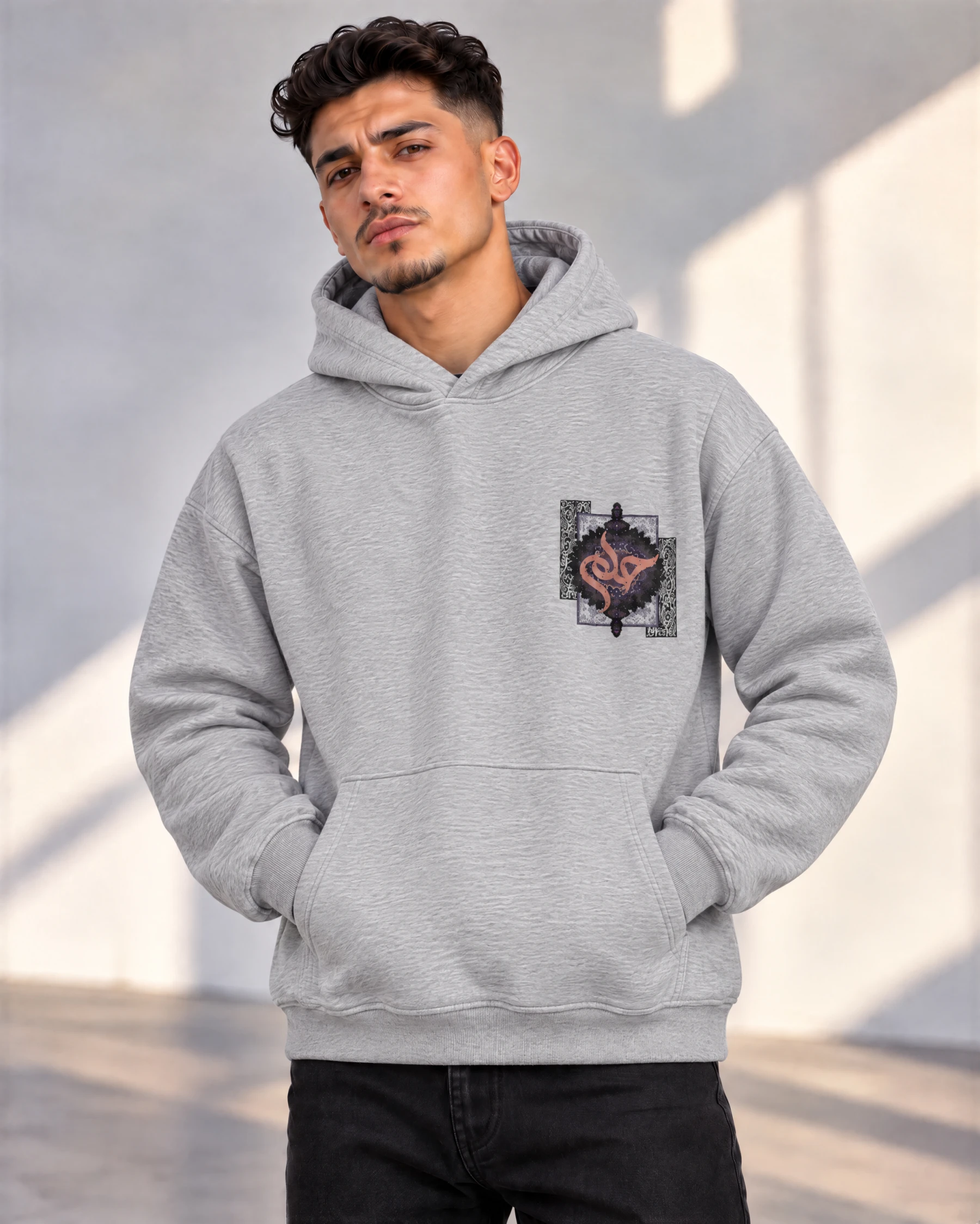 Pack 3 Hoodies Oversize Unisex , Designs Uniques, Impression DTF «ق» «حلم»