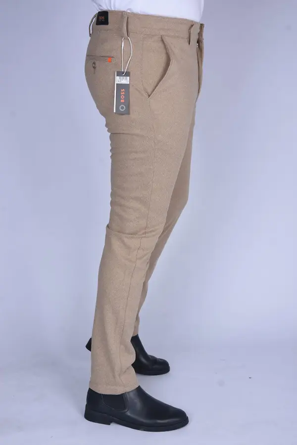 Pantalon BOSS  Slim FIT en coton, cachemire Light stretch Ref-BCX6001 ( Beige )