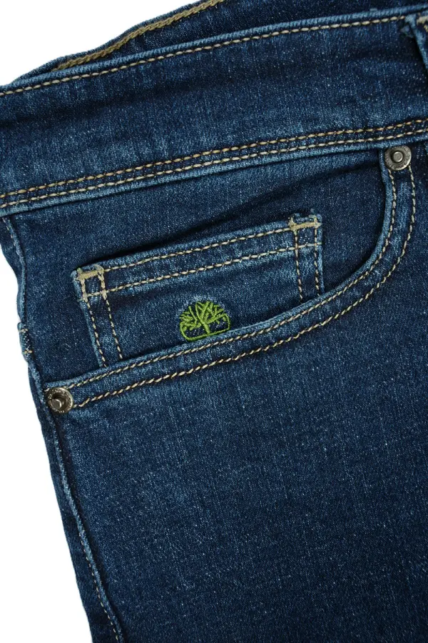 Jean Timberland Bleu foncé 100% Coton Coupe Normal Ref-TB6G551