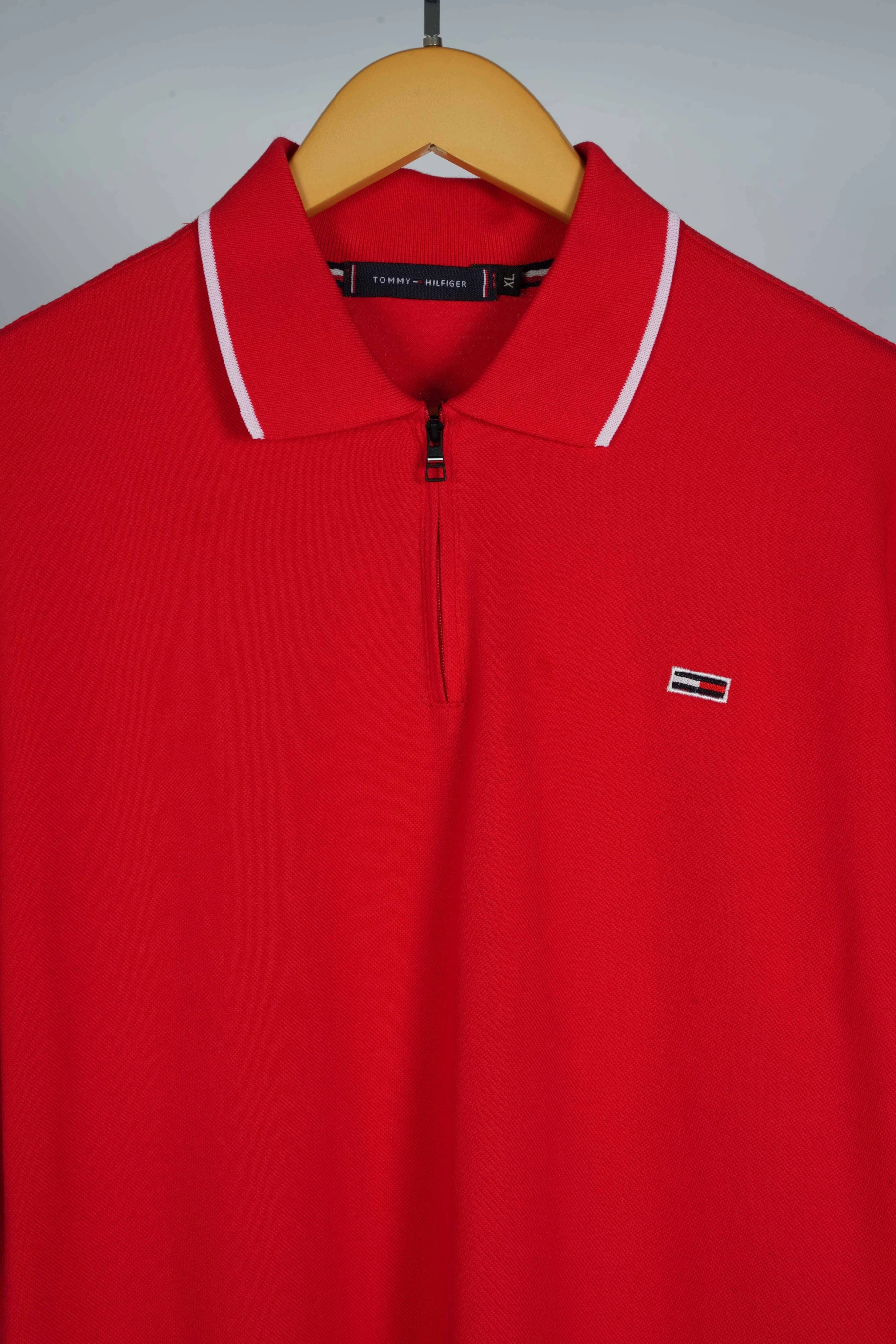 Polo shirt Tommy Demi Zip en coton piqué de Luxe Ref-PTH33N0-V