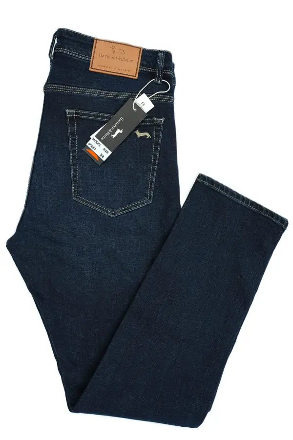 Jean Harmont&Blaine® Bleu Foncé 100% Coton Coupe Normal Ref-HB00942D