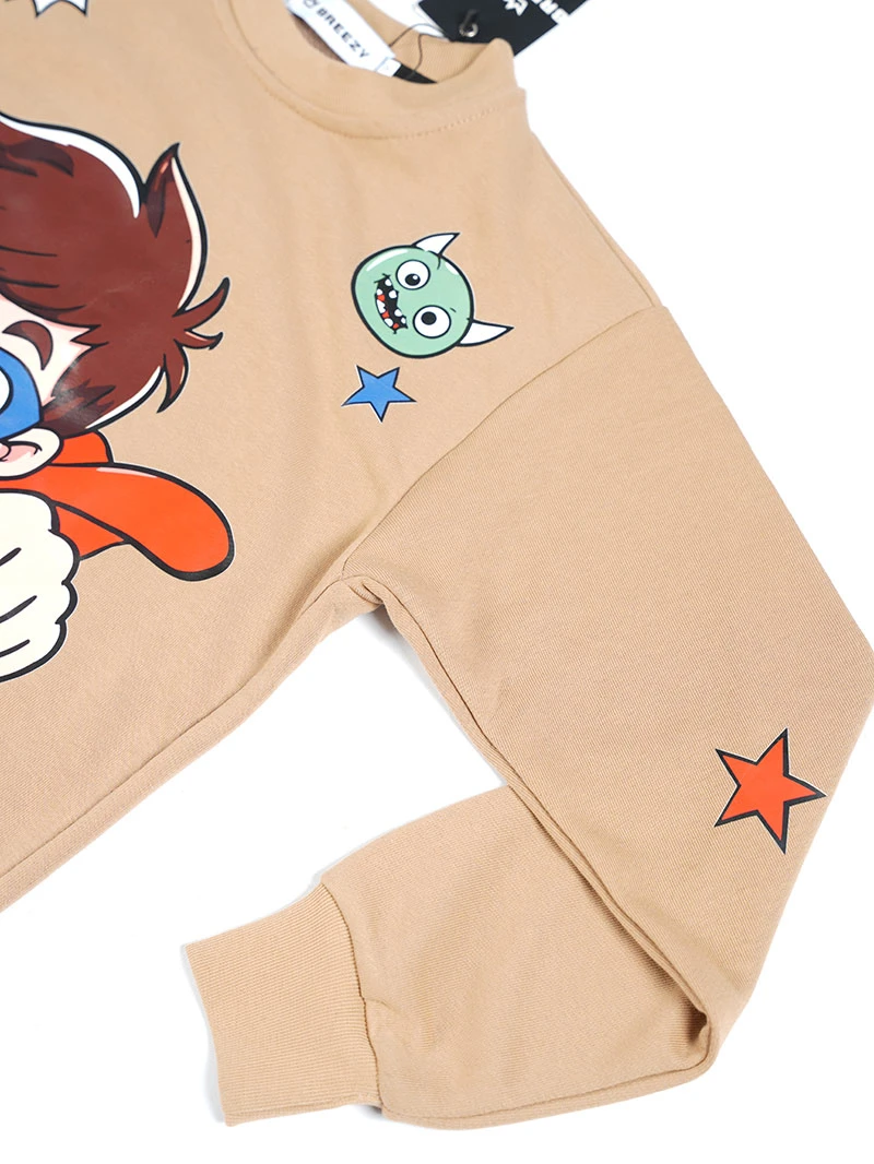 Ensemble 3D Flying Boy Beige en premuim montonet Turc