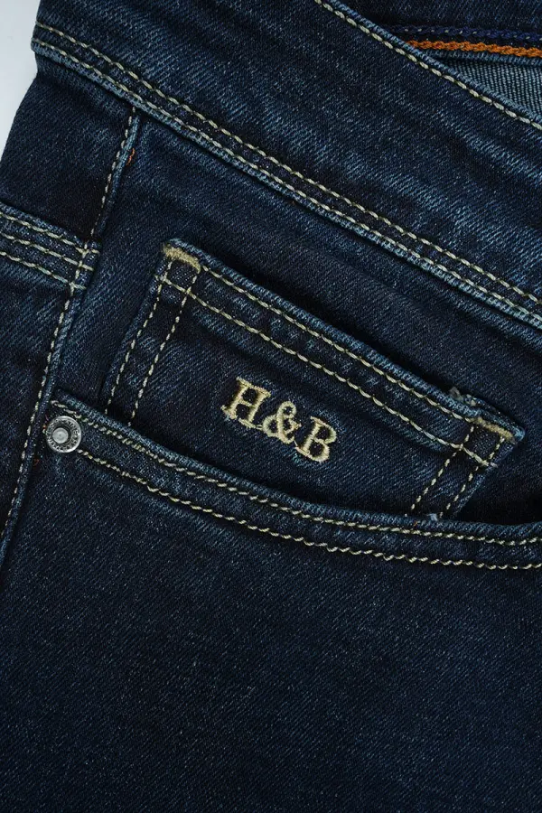 Jean Harmont&Blaine® Bleu Foncé 100% Coton Coupe Normal Ref-HB00942D