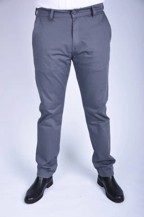 Pantalon en Toile Classique Us Polo Coupe Normale – Gris-ref-460