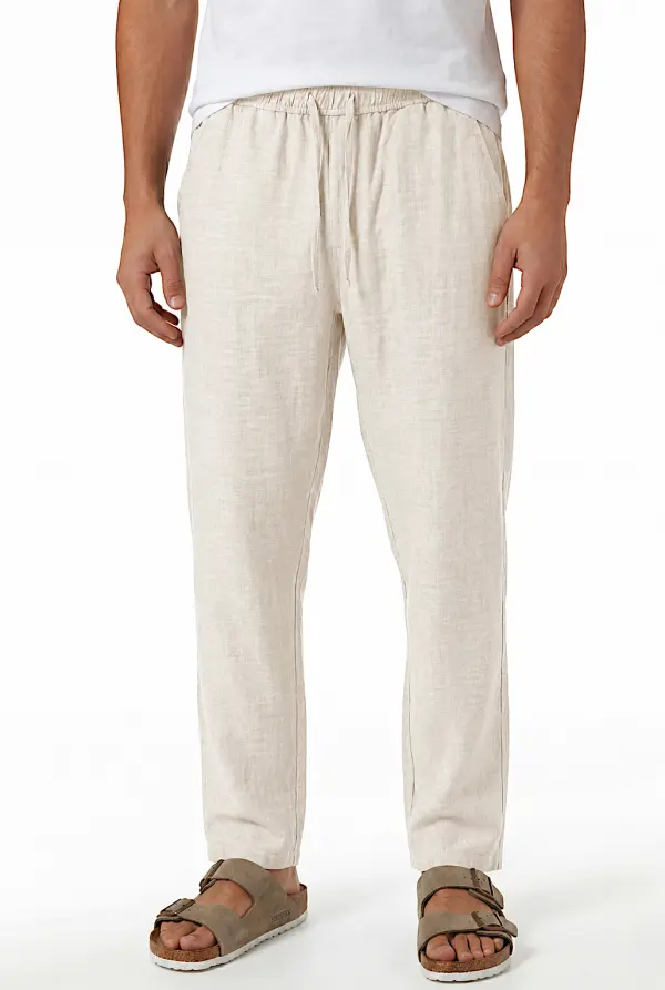 Pantalon Homme en Pur Lin Relaxed Fit  Ref-RL722917