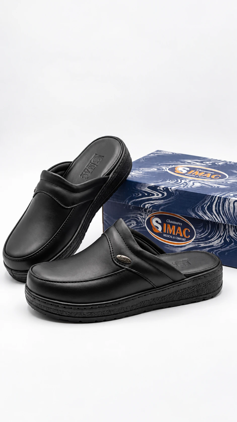 Sabot Médical Homme  – Cuir Naturel & Semelle en Polyuréthane 🇲🇦