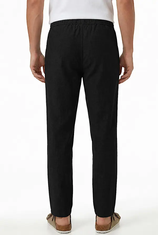 Pantalon Homme en Pur Lin Relaxed Fit  Ref-RL722917