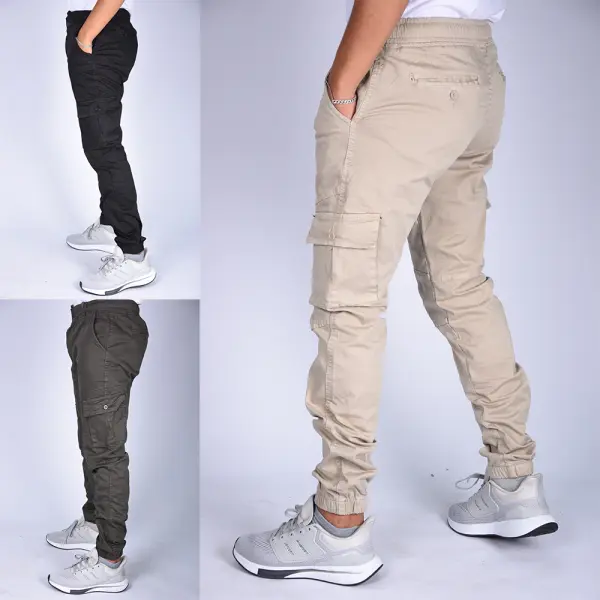 Pack de 3 Cargo en toile Ref-Pck93122 ( Noir+Beige+Vert Militaire)