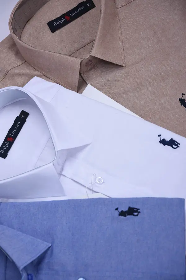 Pack 3 chemises Ralph lauren Oxford demi manche