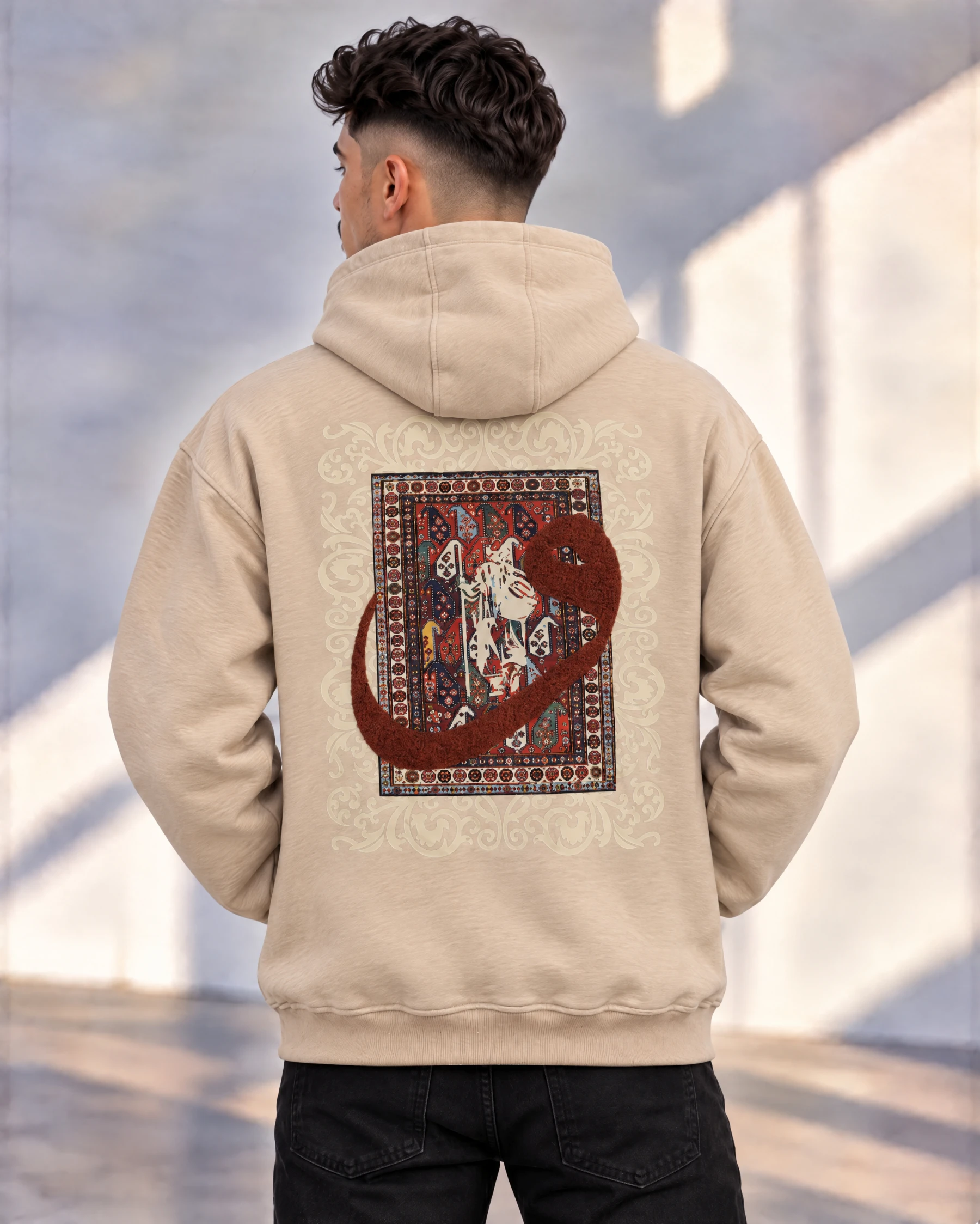 Pack 3 Hoodies Oversize Unisex , Designs Uniques, Impression DTF «ق» «حلم»