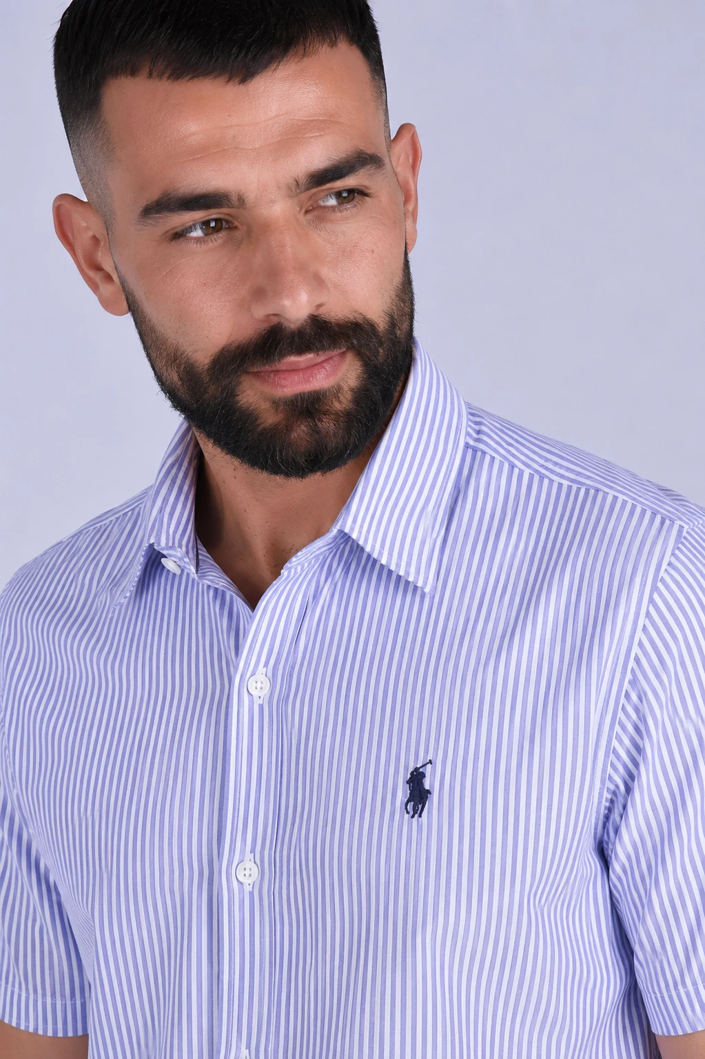 Pack 2 Chemises Ralph Demi-Manches rayée – Chambray Cotton