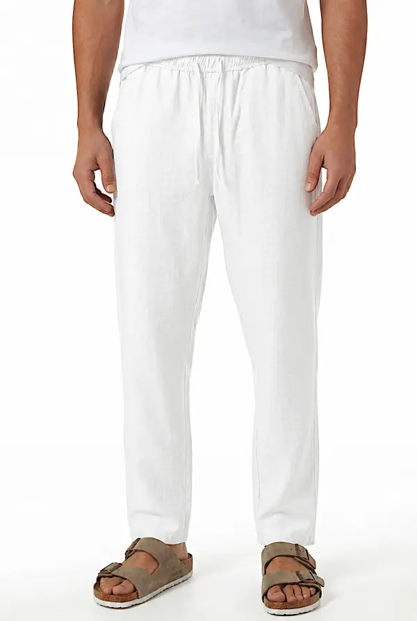Pantalon Homme en Pur Lin Relaxed Fit  Ref-RL722917