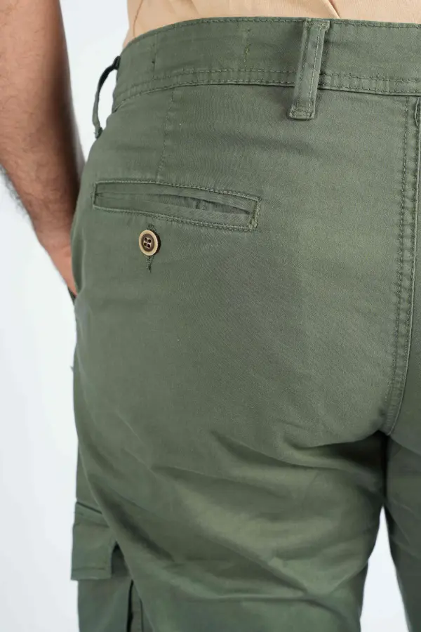 Pack de 3 Pantacourt Massimo Dutti En Toile Léger Ref-PM66251J ( Vert Royale + Beige + Noir )