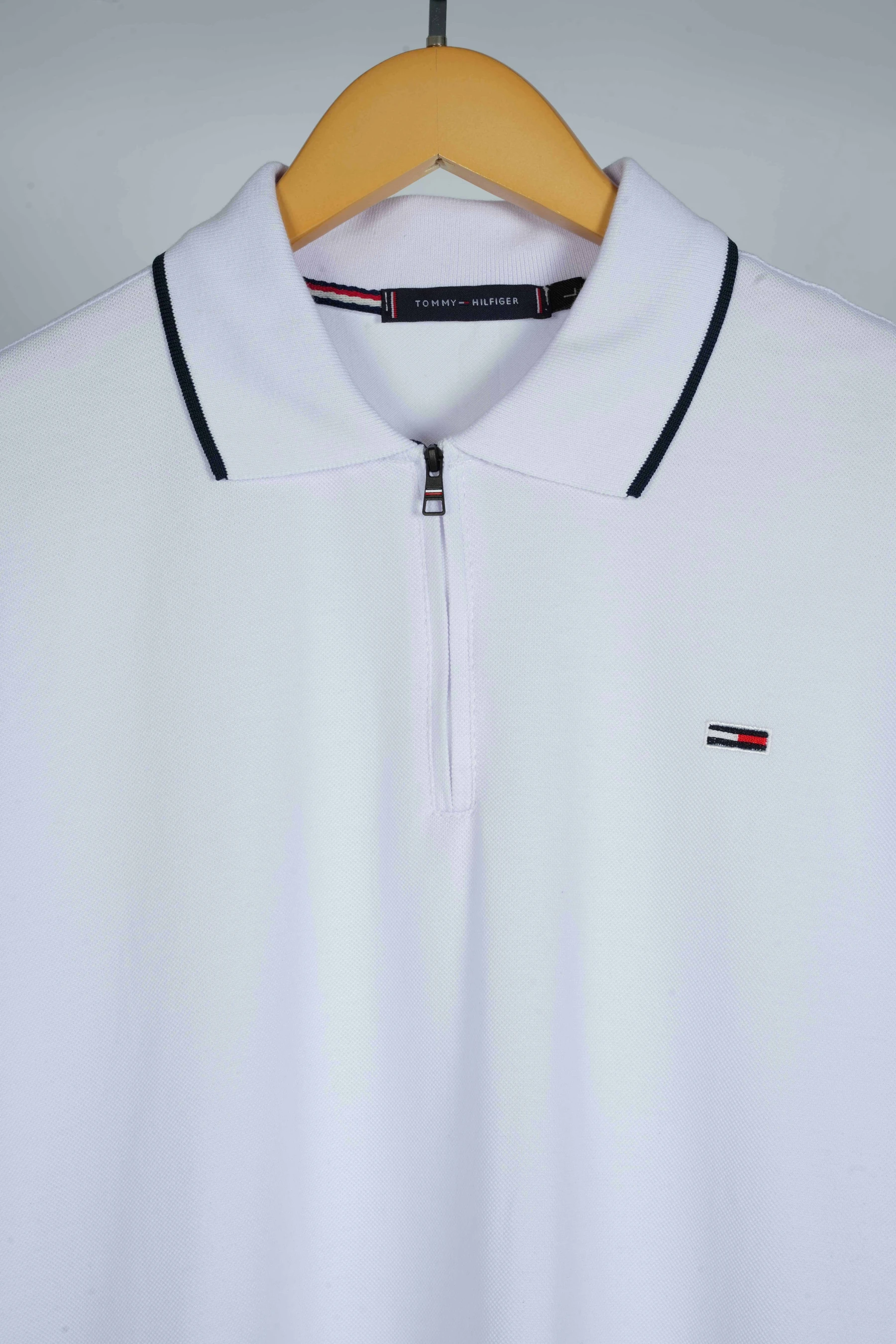 Polo shirt Tommy Demi Zip en coton piqué de Luxe Ref-PTH33N0-V