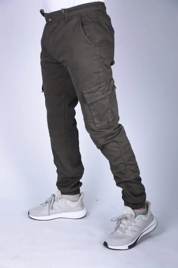 Pantalon jogger Para En toile – Vert Militaire-ref-468