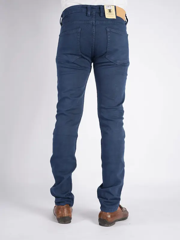 Pantalon en toile piqué léger 100% coton Coupe Normal Ref-HV5ZZ31P ( Bleu marine )