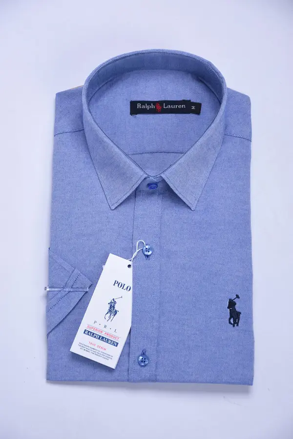 pack de 3 chemises Ralph lauren Oxford demi manche  Ref-CH71001D ( Blanche + Beige + Bleu roi )