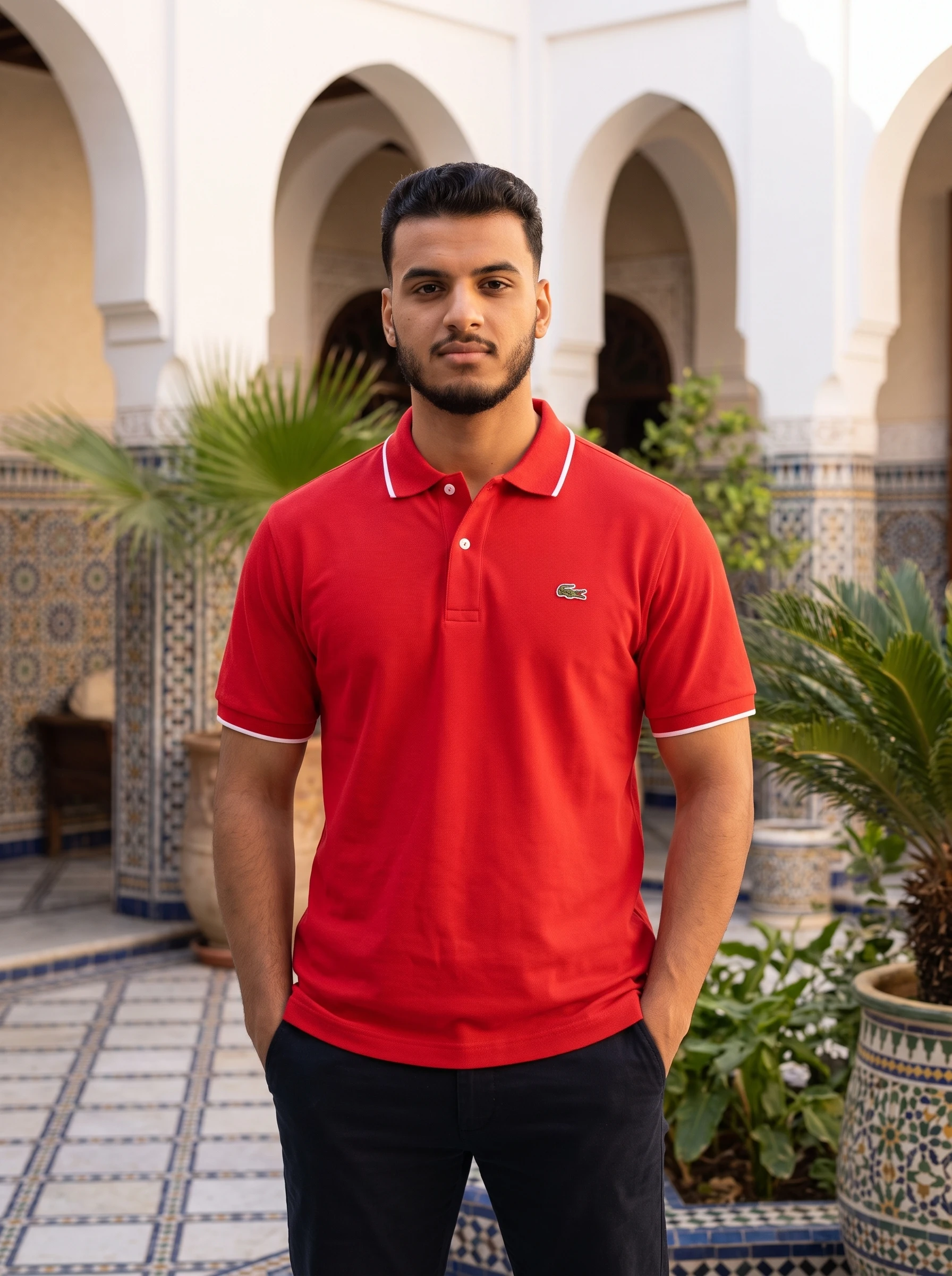 Polo shirt Lacost classic en coton piqué Premuim