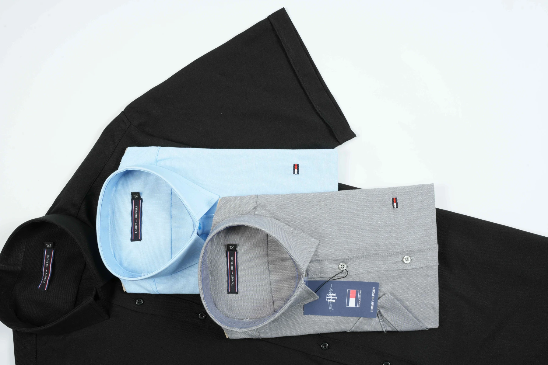 Pack 3 Chemises Tommy Demi-Manches – Chambray Cotton
