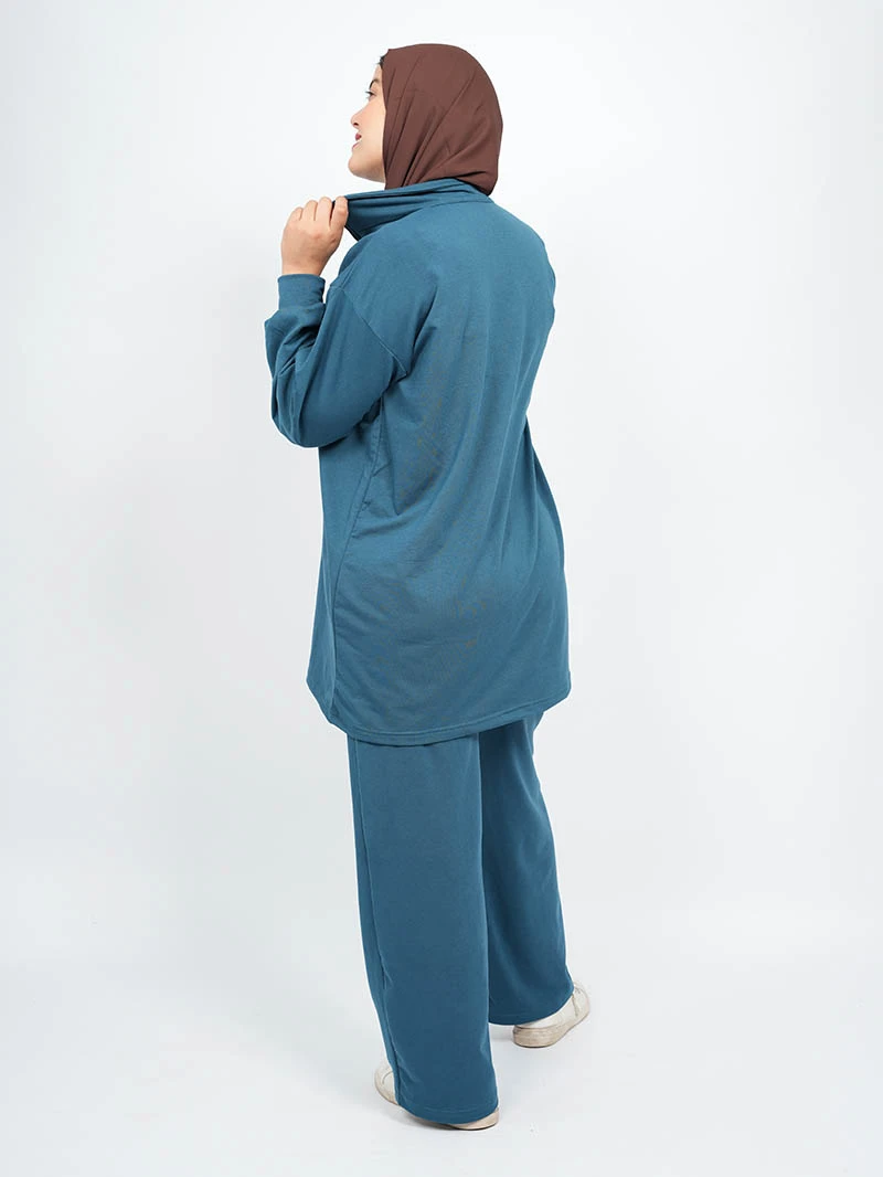 Ensemble femme — Top demi zip longue et pantalon large