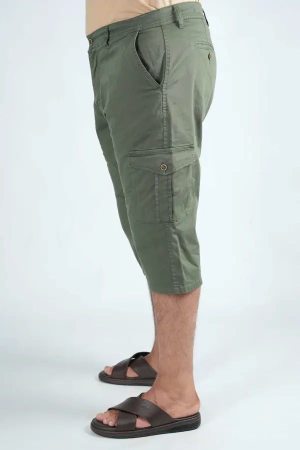Pack de 3 Pantacourt Massimo Dutti En Toile Léger Ref-PM66251J ( Vert Royale + Beige + Noir )