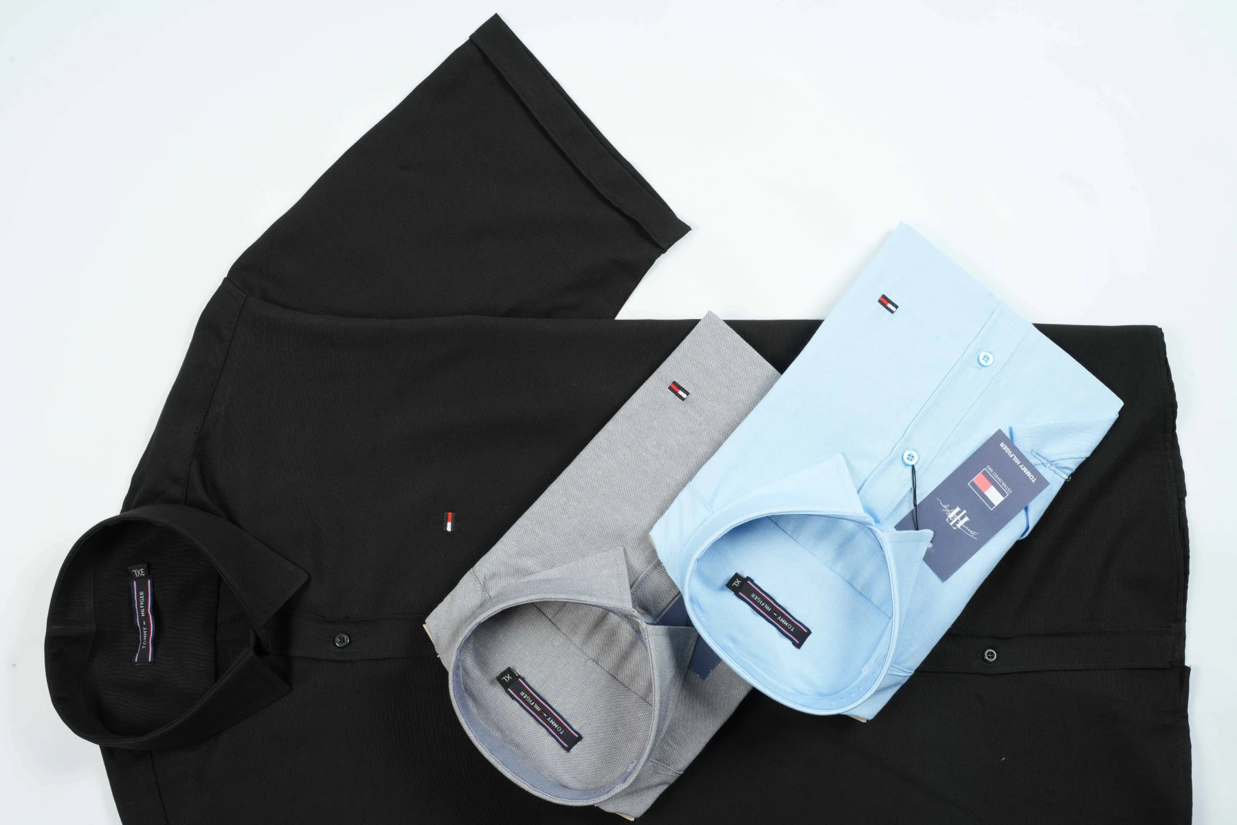 Pack 3 Chemises Tommy Demi-Manches – Chambray Cotton