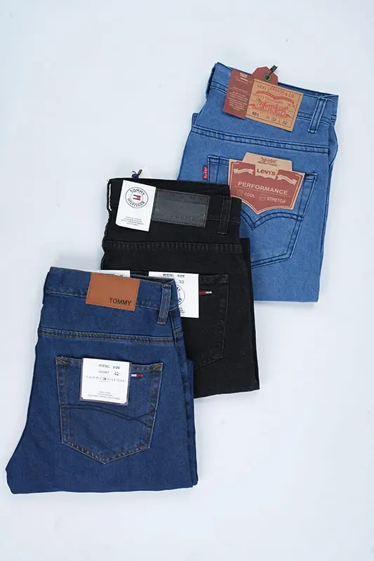 Pack 3 Jeans confortable Couleurs Variées  450 dhs Ref-BG522L