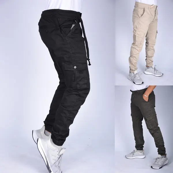 Pack de 3 Cargo en toile Ref-Pck93122 ( Noir+Beige+Vert Militaire)