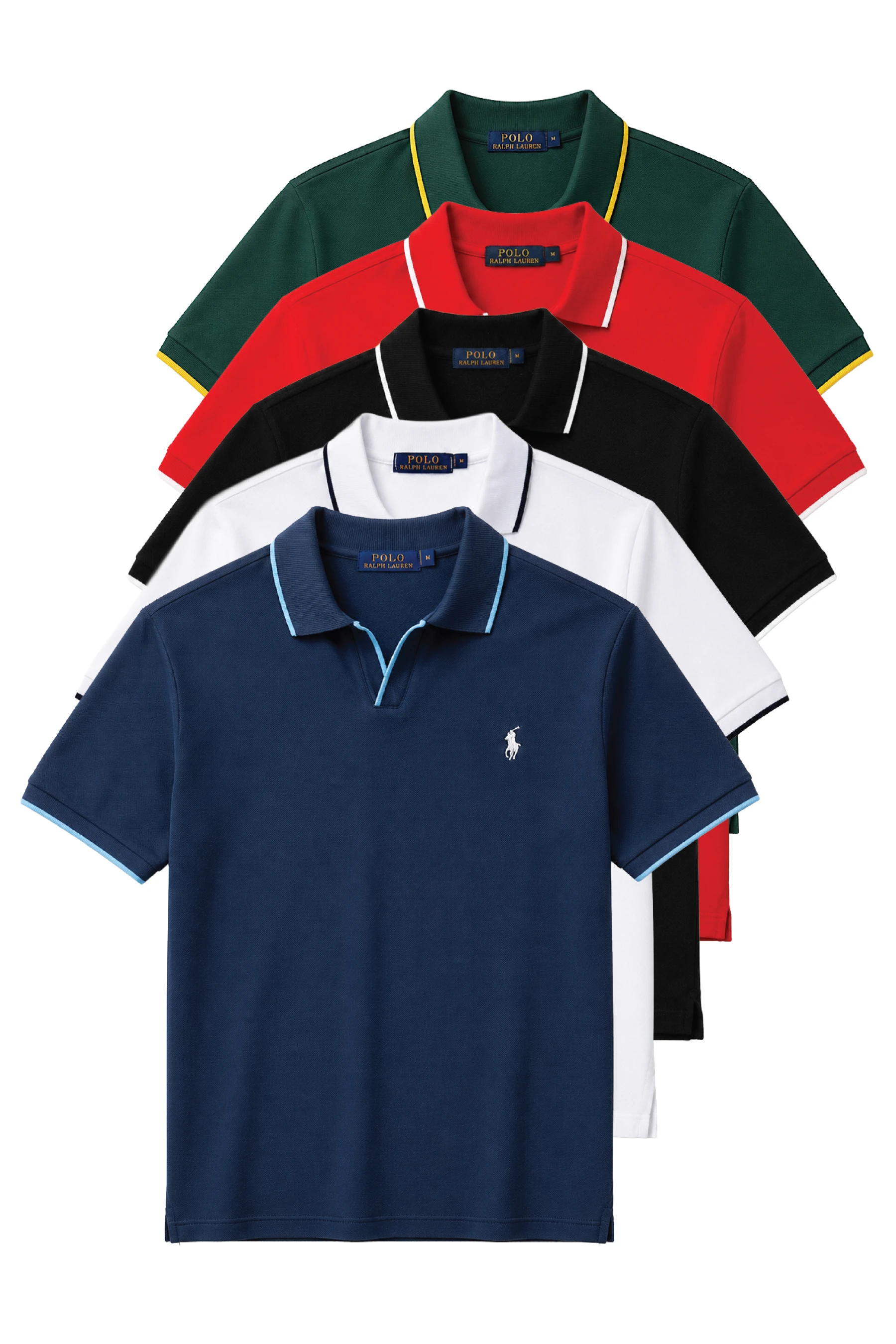 Polo shirt Ralph Lauren col V en coton piqué Premuim