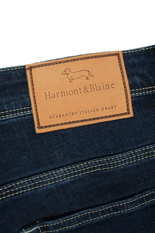 Jean Harmont&Blaine® Bleu Foncé 100% Coton Coupe Normal Ref-HB00942D