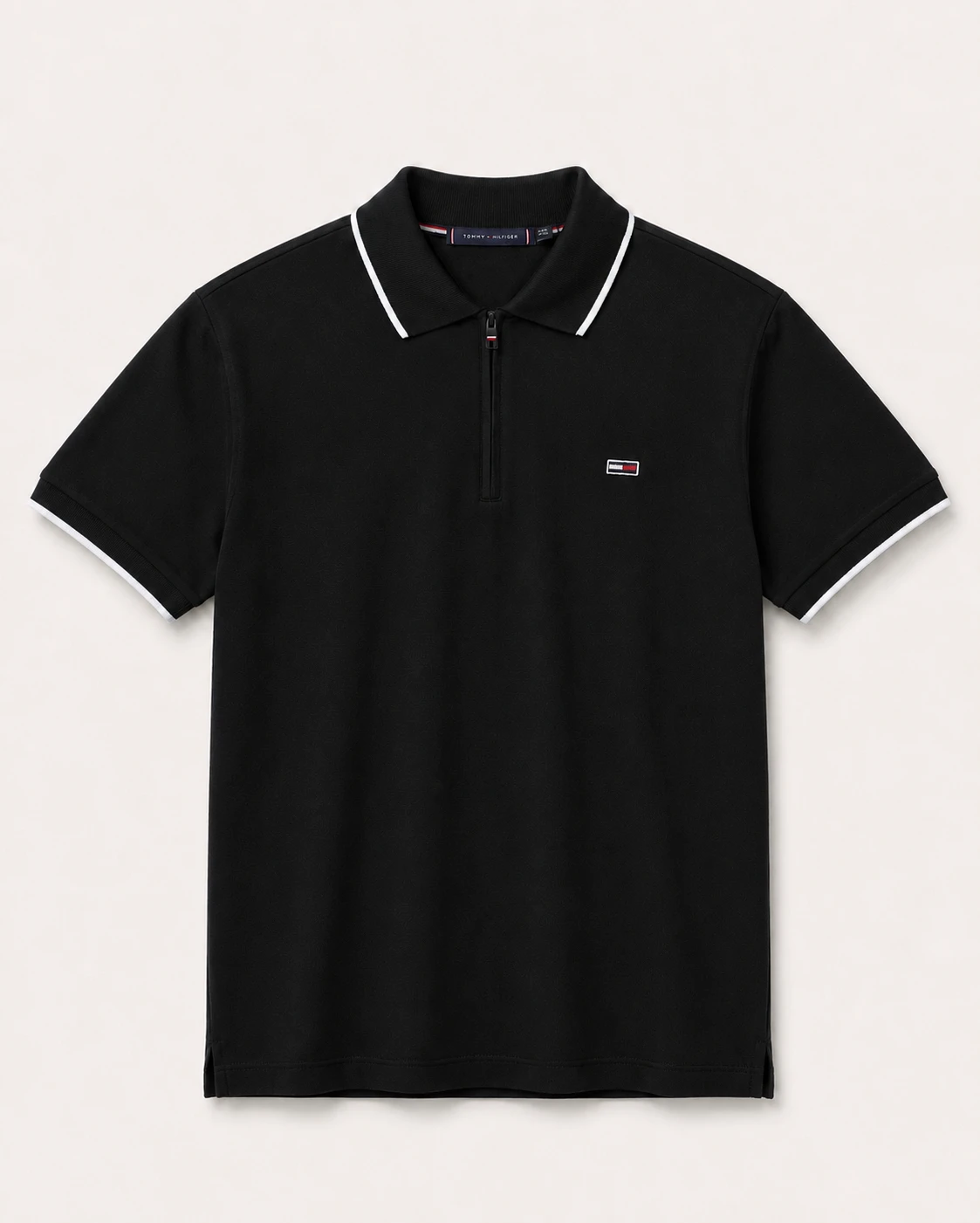 Polo shirt Tommy Demi Zip en coton piqué de Luxe Ref-PTH33N0-V