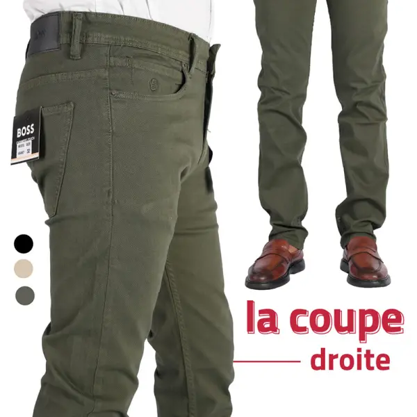 Pack de 3 Pantalons en toile piqué léger 100% coton Coupe Normal Ref-BP3661N9 ( Biege + Noir + Vert Royale )