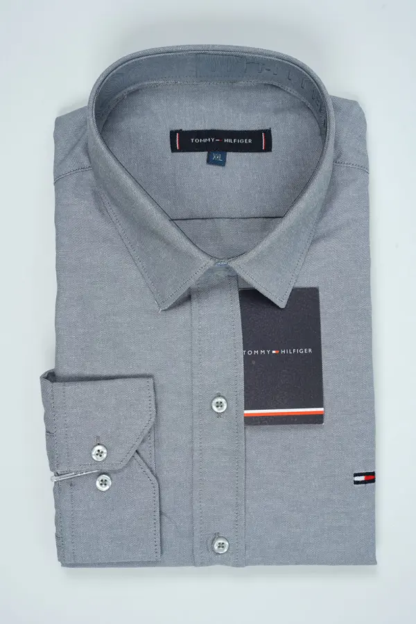 Pack de 4 Chemises Tommy Oxford coton piqué Ref-Pck07810( Bleu roi + Blanche + Gris clair + Noir )