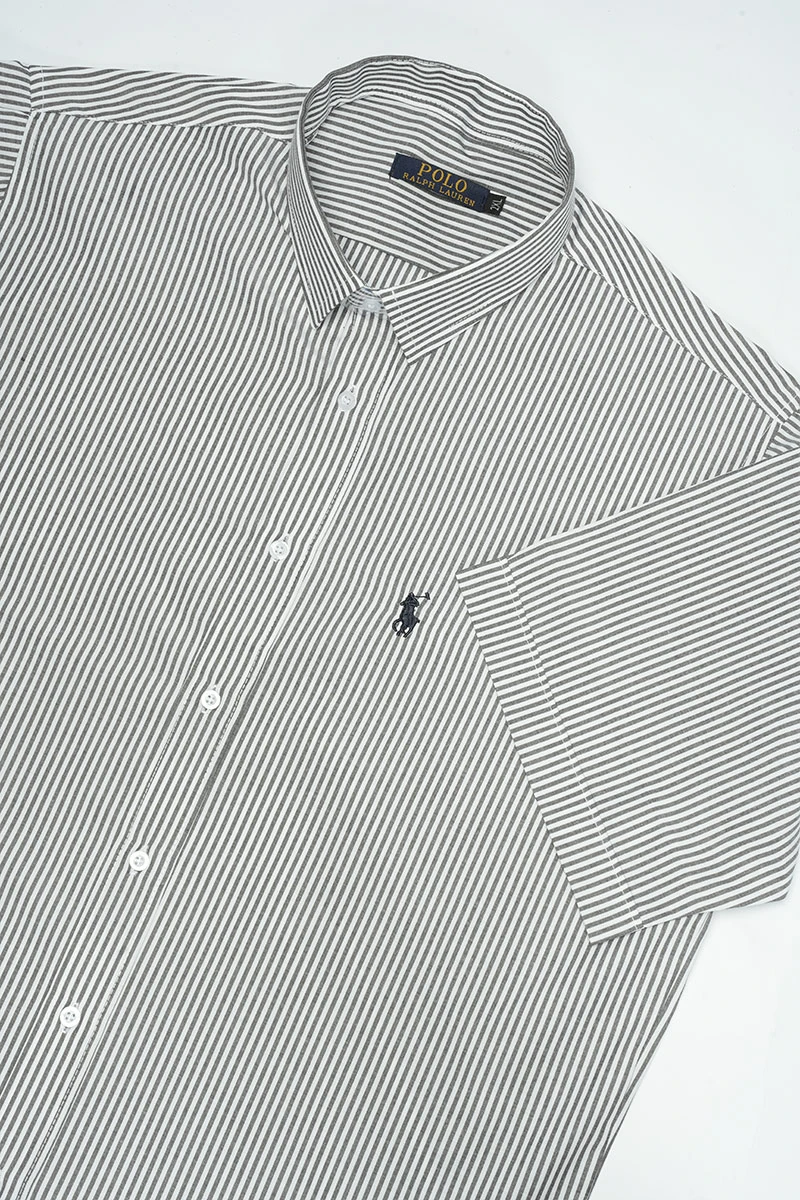 Pack 3 Chemises Ralph Demi-Manches rayée – Chambray Cotton Ref-RR1QQ30N