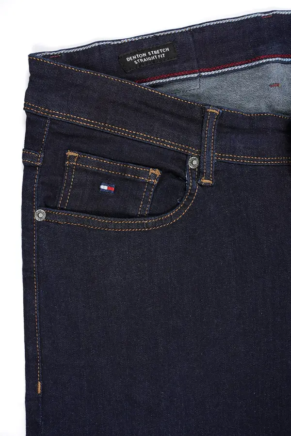 Jean Tommy Bleu Petrole 100% Coton Coupe Normal Ref-THB03F61