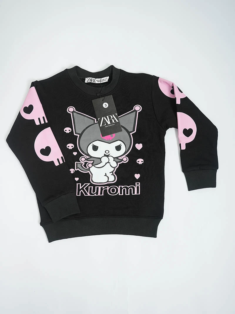 Ensemble 3D Kuromi Noir en premuim montonet Turc