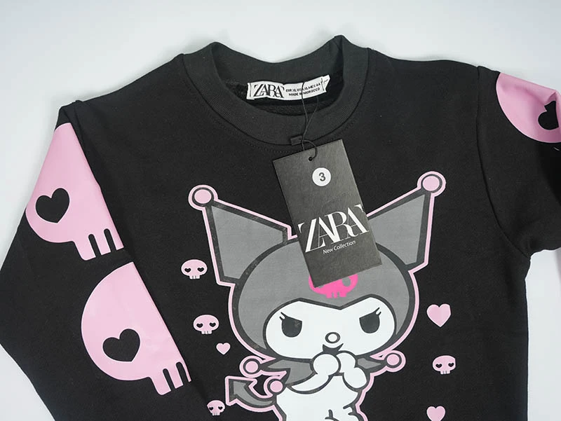 Ensemble 3D Kuromi Noir en premuim montonet Turc