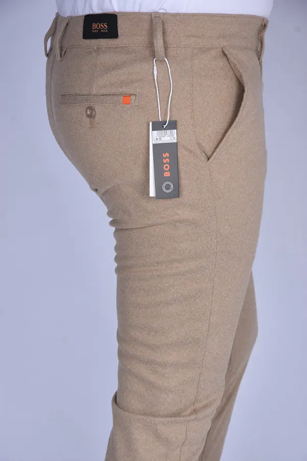 Pantalon BOSS  Slim FIT en coton, cachemire Light stretch Ref-BCX6001 ( Beige )