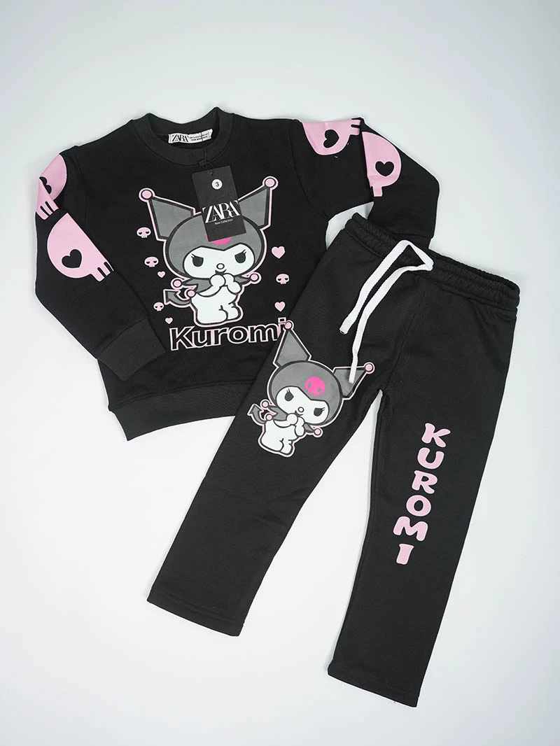 Ensemble 3D Kuromi Noir en premuim montonet Turc